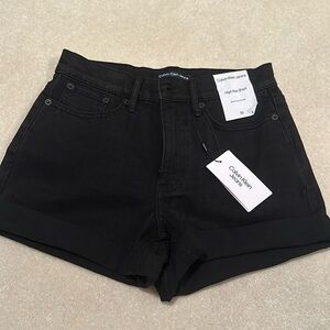 NEW Calvin Klein black Jean shorts